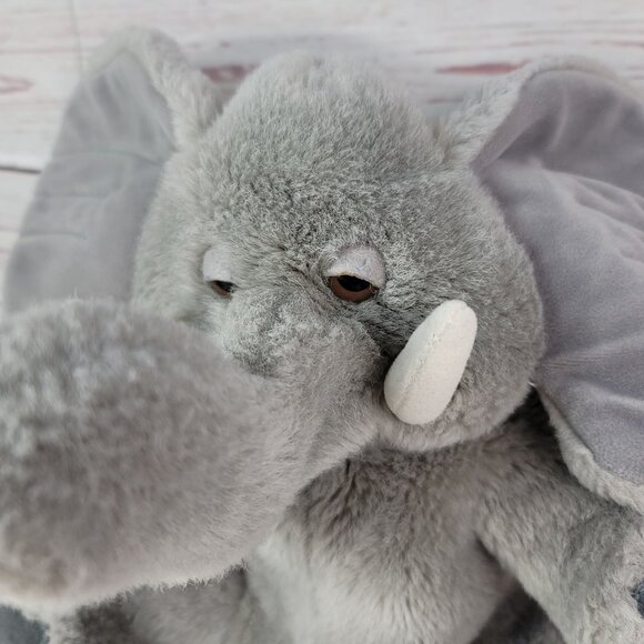 A&A Hand Puppet Elephant Plush Toy Gray Floppy Ears Circus Safari Full Body VTG - Picture 2 of 10